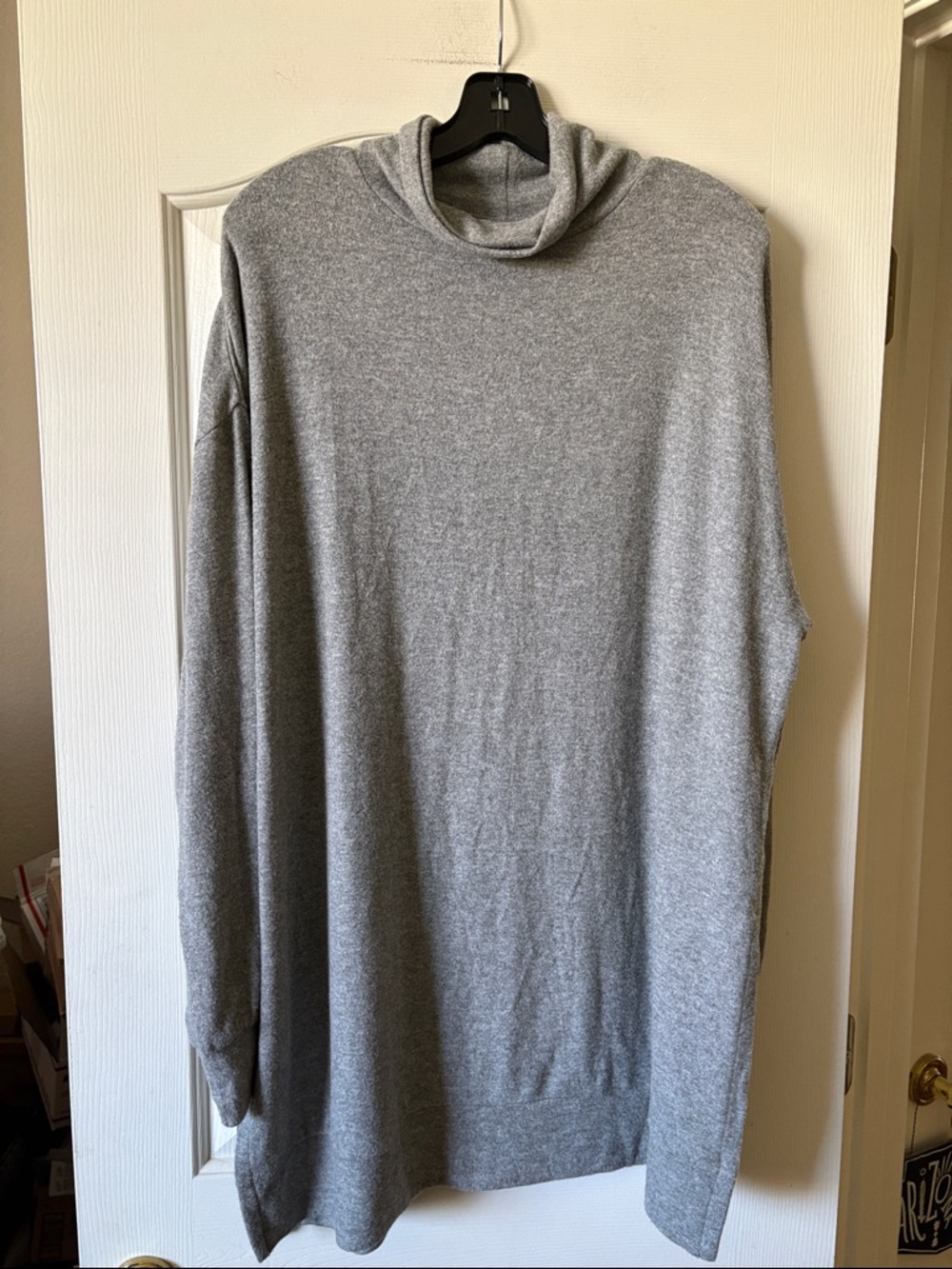 Nordstrom Grey Cowl Neck Soft Tunic/Dress size XL